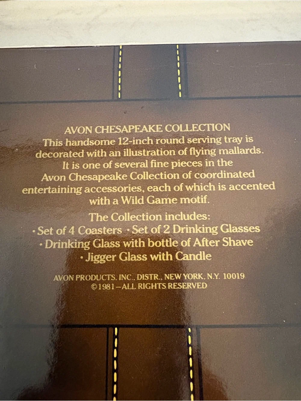 Avon Mallard Duck Decorative Metal Tray in Teal and Green 1980’s. Mancave.
